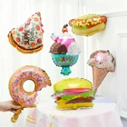 Воздушный шар в форме большой еды для детского дня рождения, Пончик, шарик из фольги для мороженого, алюминиевые надувные шары, игрушечный мяч для будущей мамы
