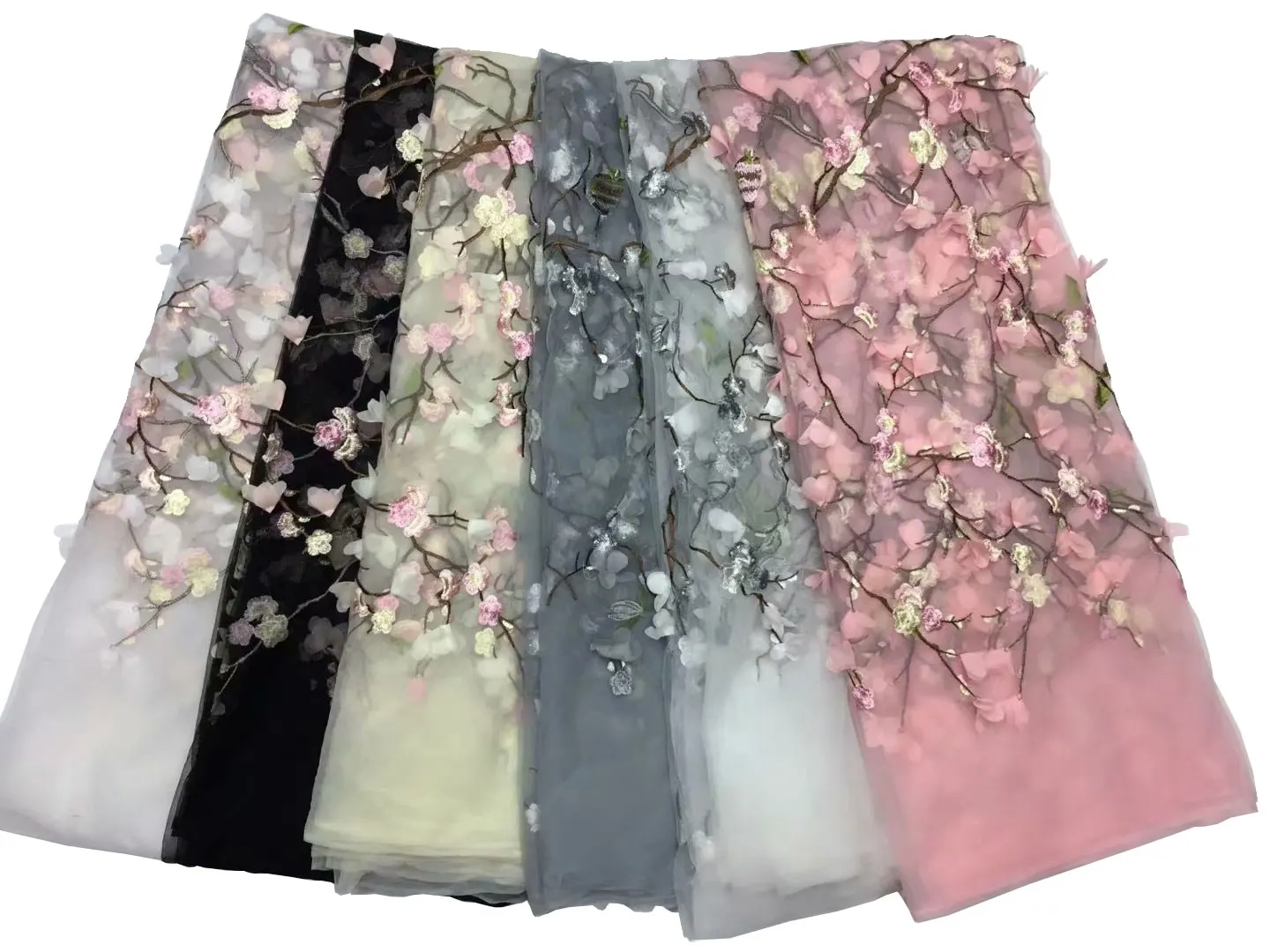 Wholesale african 3d flower lace fabric embroidered tulle net reasonable french for party FRW-57 | Дом и сад