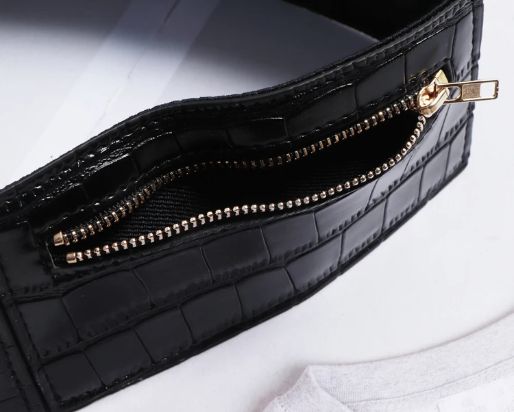 

Women PU Waist Belts Bags Ladies Waist Pack Women Dress Skirt Decoration Mini Fanny Pack Alligator Pattern PU Leather Waistband