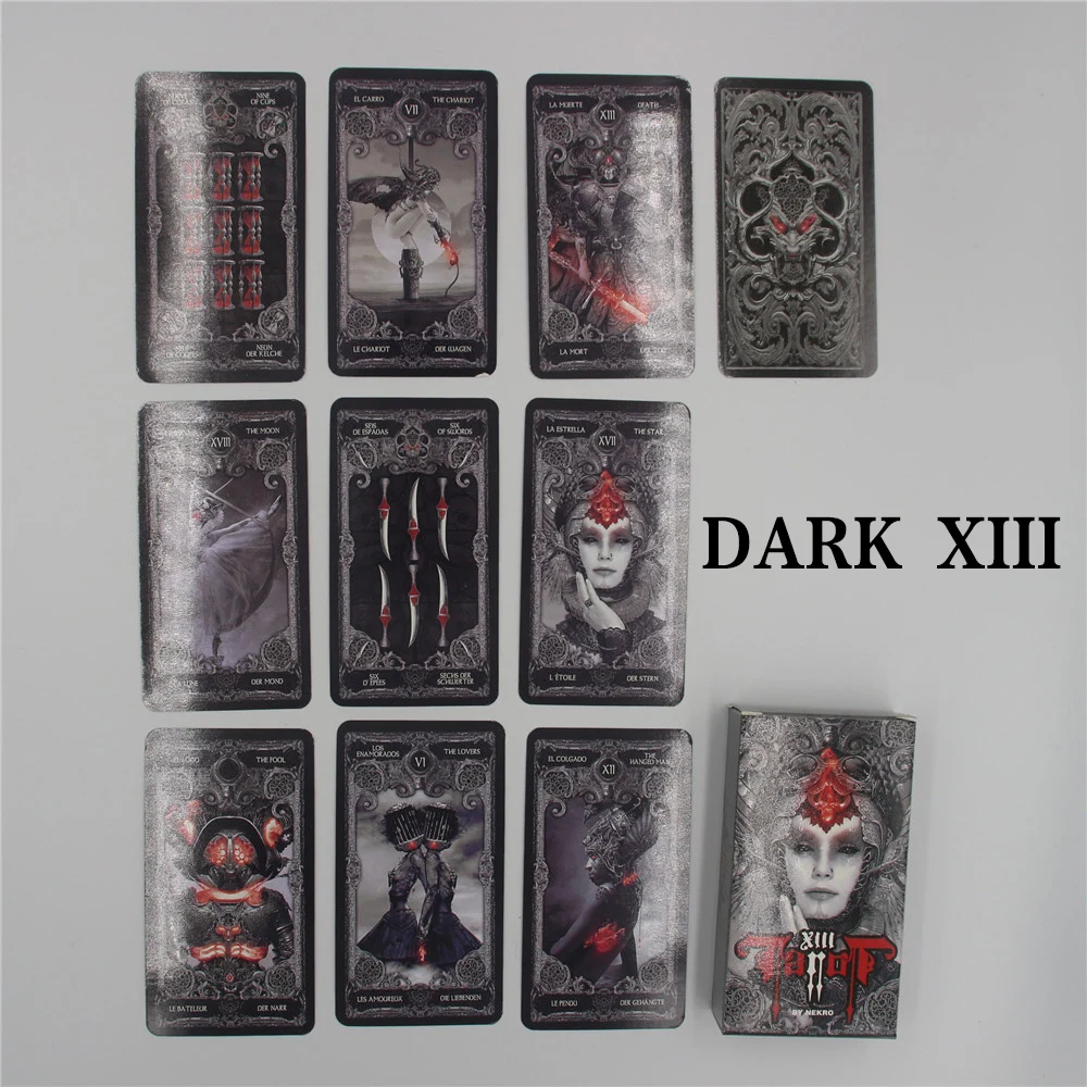 XIII-dark-tarot Магическая колода Таро английское издание загадочное Таро семейная настольная игра вечерние карты игра(9 стилей на выбор - Цвет: XIII-dark-tarot