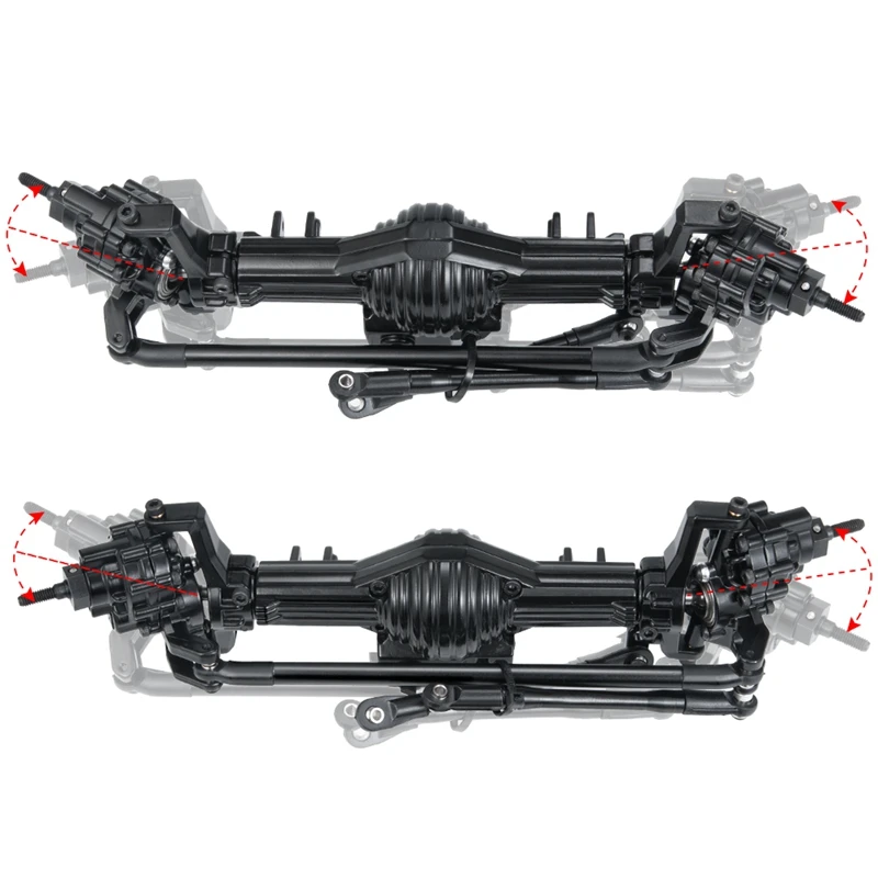 

Metal Front & Rear Axle Set for Axial SCX10 90028 1/10 RC Rock Crawler Spare Parts Upgrade Accessories