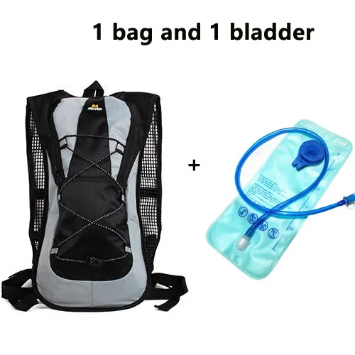 black with water bag Сумка для воды на открытом воздухе, рюкзак для походов, кемпинга, езды на велосипеде, гидратационный рюкзак с сумкой для воды 2L, спортивная водонепроницаемая сумка - Цвет: black with water bag