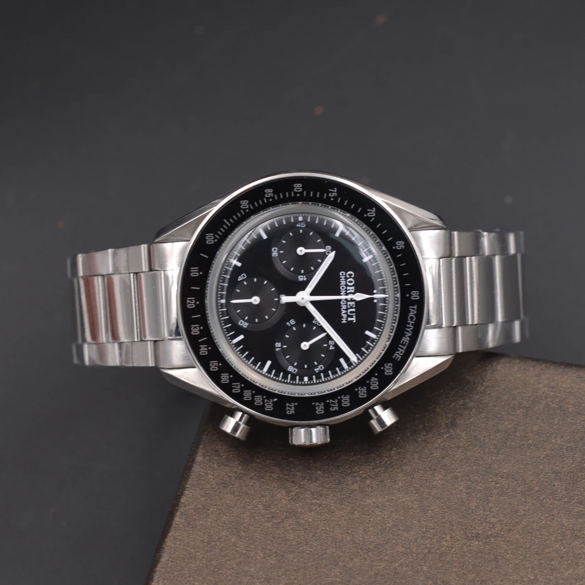 Мужские часы 40 мм crrju мужские часы cadisen relojes de hombre de lujo кварцевые наручные часы мужские часы с автоматической датой
