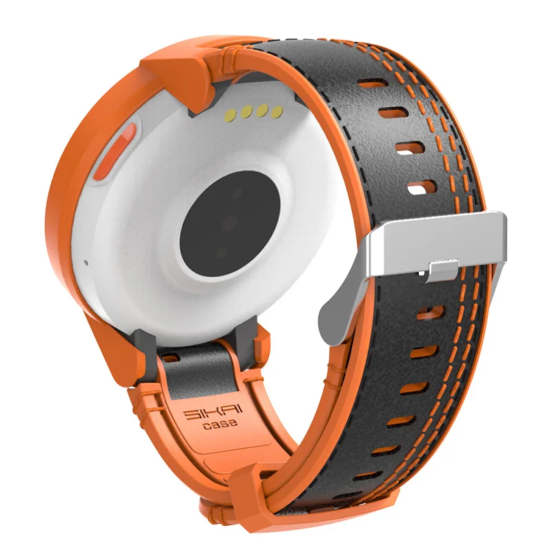 Ремешок для часов Amazfit Verge Xiaomi Huami 3 lite кожаный дышащий силиконовый ремешок SIKAI сменный Браслет - Цвет: orange black