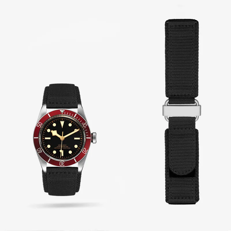 For Seiko Diesel NATO strap Black blue army green nylon watchband 22mm 24mm with Hook-and-loop buckle canvas bracelet