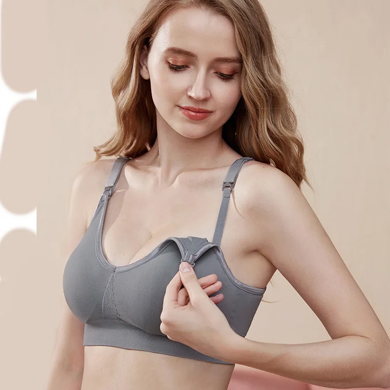 

Wirefree Nursing Maternity Bra Clothing Cotton Breastfeeding Bra for Pregnant Women Pregnancy Breast One Size Sleep Underwear