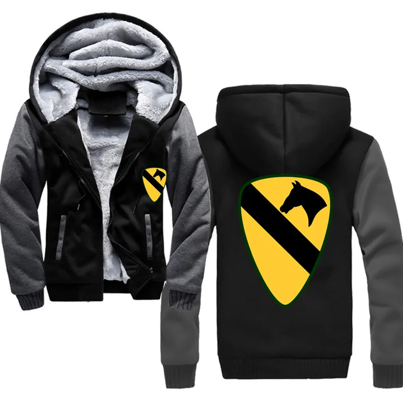 Классические толстовки с капюшоном первого кавалерийного подразделения (армия