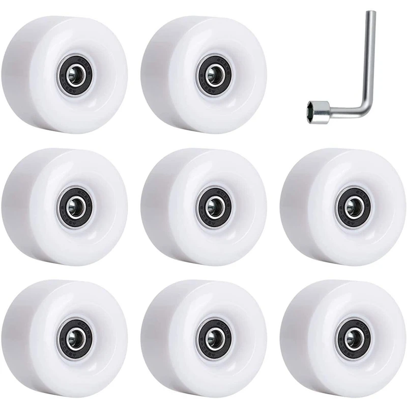 

8 Pack 58X32mm, 82A Outdoor/Indoor Quad Roller Skate Wheels, Durable Wear-Resistant PU Wheels Replacements