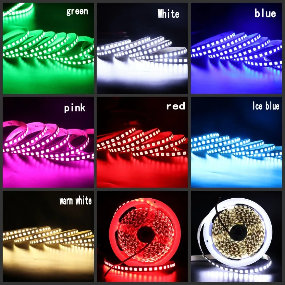 5 м Светодиодная лента 5054 5050 SMD 120 светодиодный 60 светодиодный 2835 5630 12 В DC гибкий светильник водонепроницаемый гибкий светодиодный светильник для украшения дома 8 цветов
