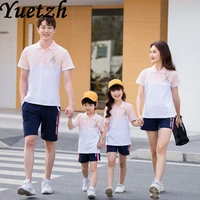 2021 family matching outfit sport suits sportswear sportsuit clothes women men girls boy tracking running fitness t shirt short