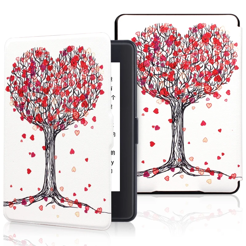 Умный чехол для Amazon Kindle Paperwhite 1 2 3 из искусственной кожи с откидной крышкой, подходит для всех Kindle Paperwhite поколения до - Цвет: Love tree