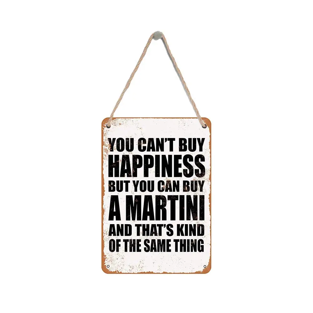

Isaric деревянный подвесной знак 8X12 дюймов вы не можете купить счастье, но вы можете купить мартини Забавный деревянный знак
