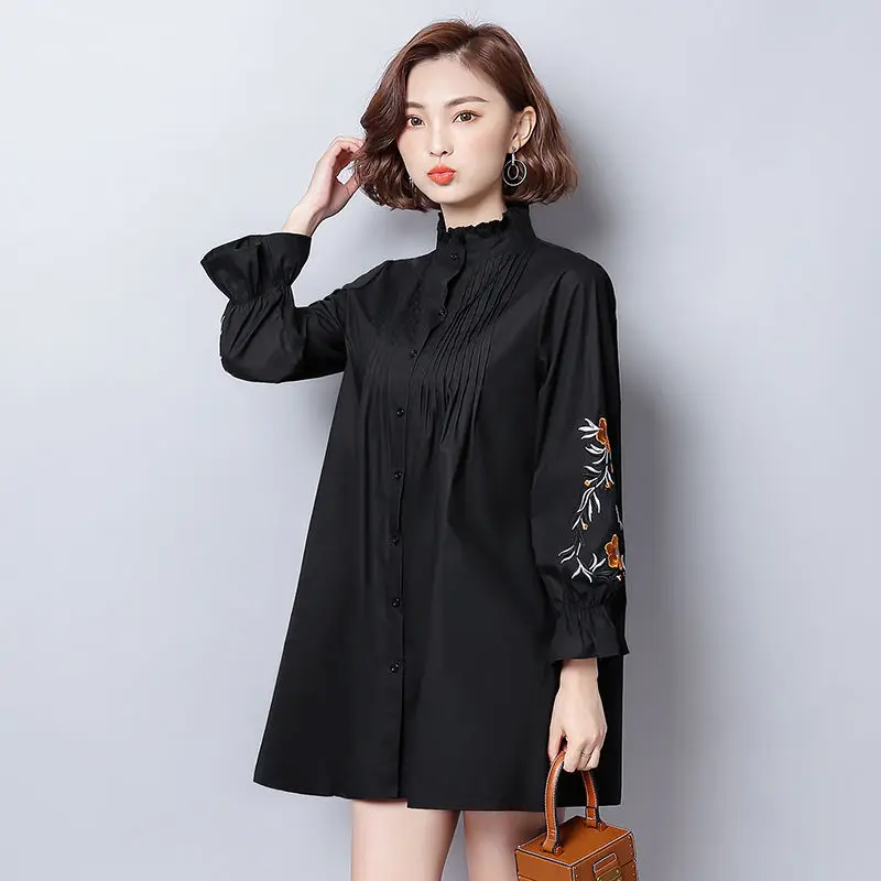 Женская блузка большие размеры длинная рубашка и туника для женщин s девушек