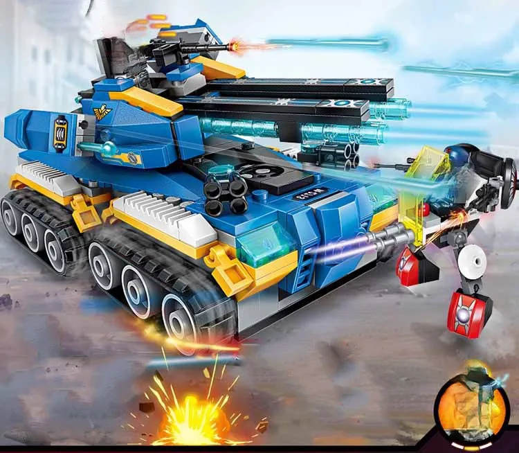 

Building Block High-Tech Era Apocalypse Tank 4 Figures Educational Military Technical Tank Bricks Toy For Boy Gifts 2713