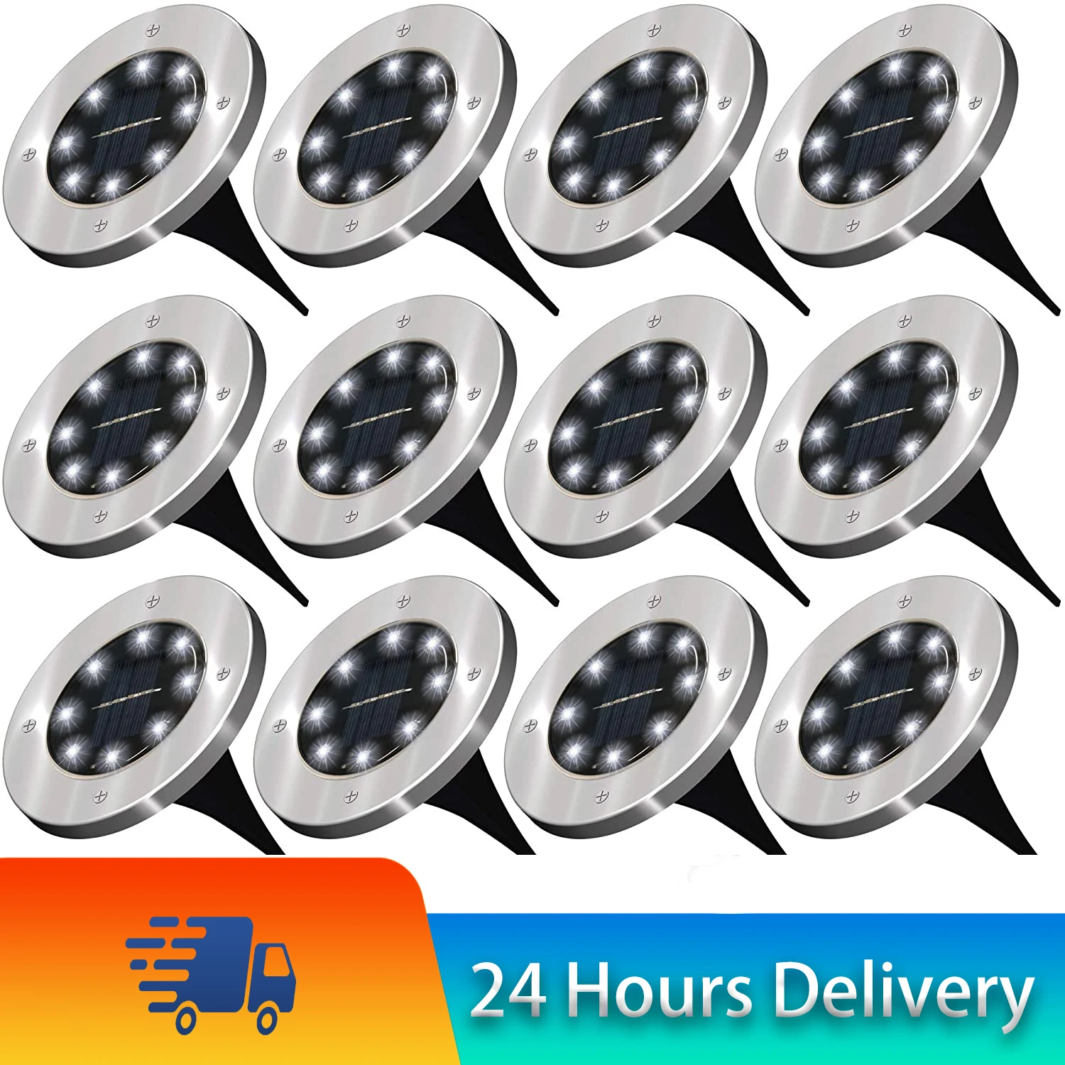 Новый 12 шт солнечный садовый светильник s 8 светодиодный Солнечная наземная