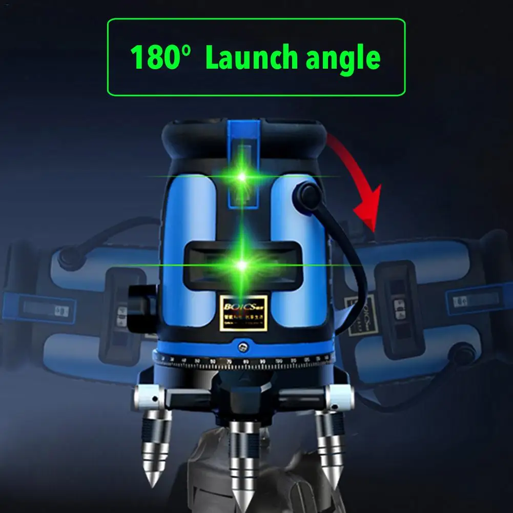 Самонивелирующийся зеленый лазерный уровень 2 линии вилка стандарта США и 3