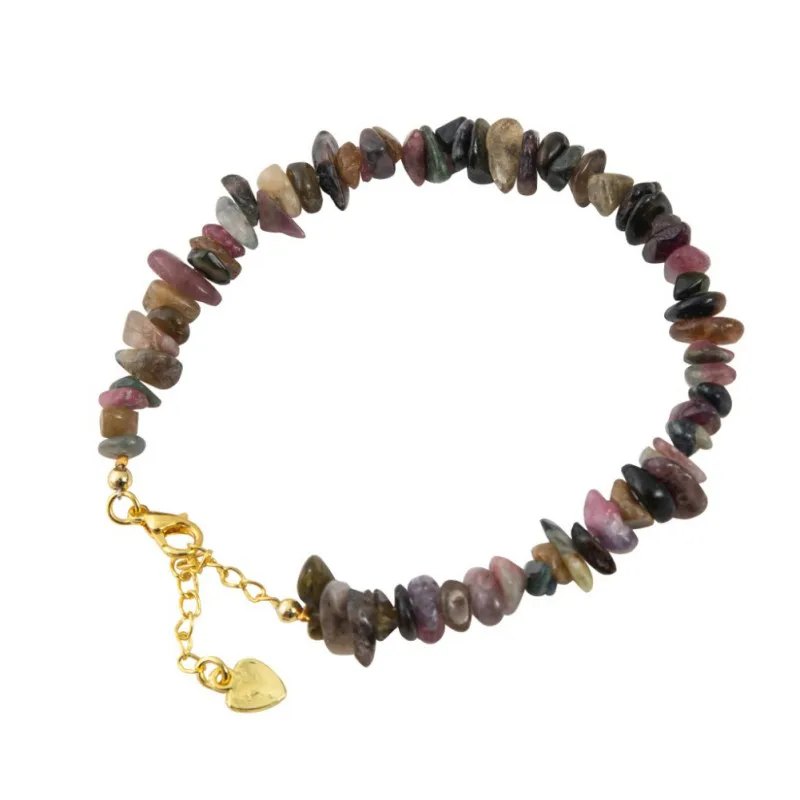 

Colorful Natural Tourmaline Stone Bracelet Bring Lucky Brave Wealth Feng Shui Bracelets Women Men Jewelry