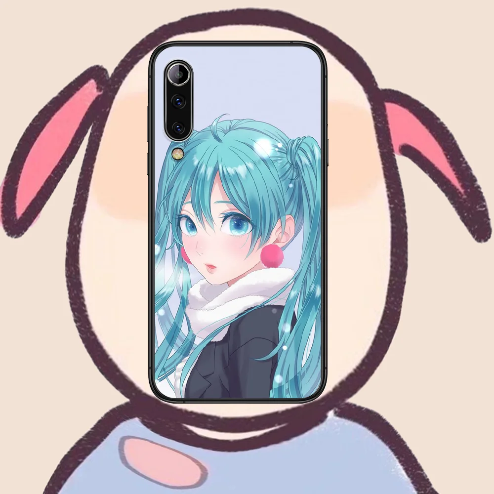 

Hatsunes-Miku cute Phone case For Xiaomi Mi note 10 A3 9 MAX 3 A2 8 9 Lite Pro ultra black Etui Fashion Bumper Trend Coque Soft