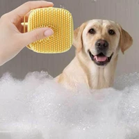 dog bath massage brush cat paw shower brush pet fast foaming silicone bathing comb soft clean pet shower hair grooming supplies