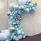 103 шт.компл. Макарон синие воздушные шары цепочка комбинированная мятно-зеленая воздушная Гирлянда для мальчиков и девочек украшение для дня рождения и свадьбы