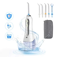 usb rechargeable oral irrigator 3 modes portable water dental flosser jet waterproof teeth cleaner 300ml water tank5 jet tips