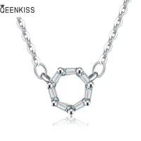 queenkiss nc6143fine jewelry wholesale fashion lady girl birthday wedding gift round aaa zircon 18kt white gold pendant necklace