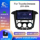 Автомобильная Мультимедийная система Prelingcar, 2 din, Android 10,0, для Toyota innova Auto AC 2011 2012 2013 2014
