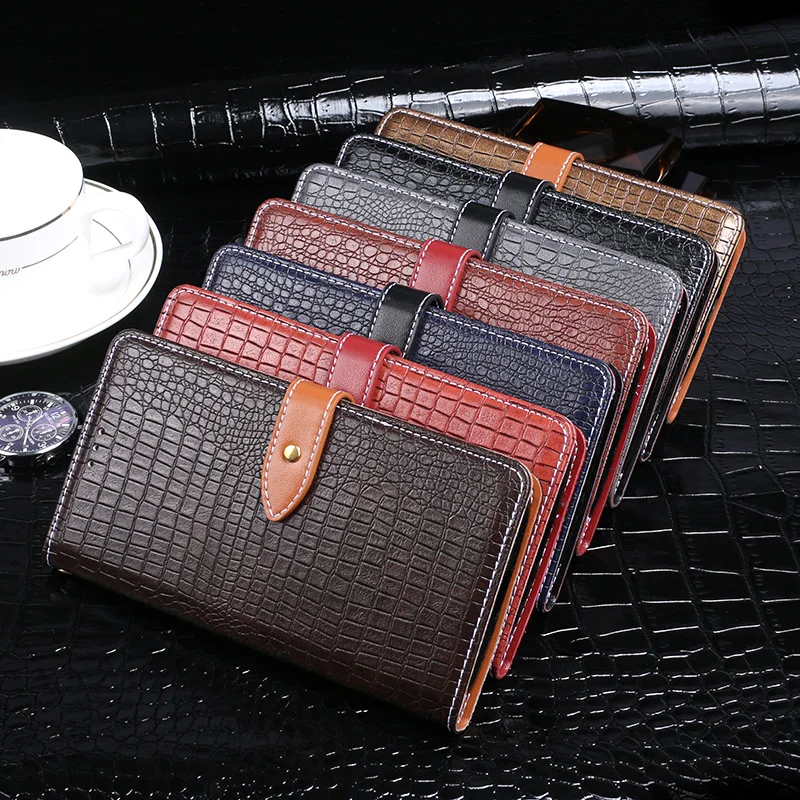 

For Oukitel C17 Pro Case Wallet Flip Luxury Crocodile Grain Leather Capa Case for Oukitel C17 Pro Cover Phone Bags Accessories