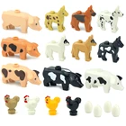 Конструктор MOC для домашних животных, строительные блоки для свиней, семейных питомцев, птицефабрик, дворов, аксессуары сделай сам, креативные игрушки