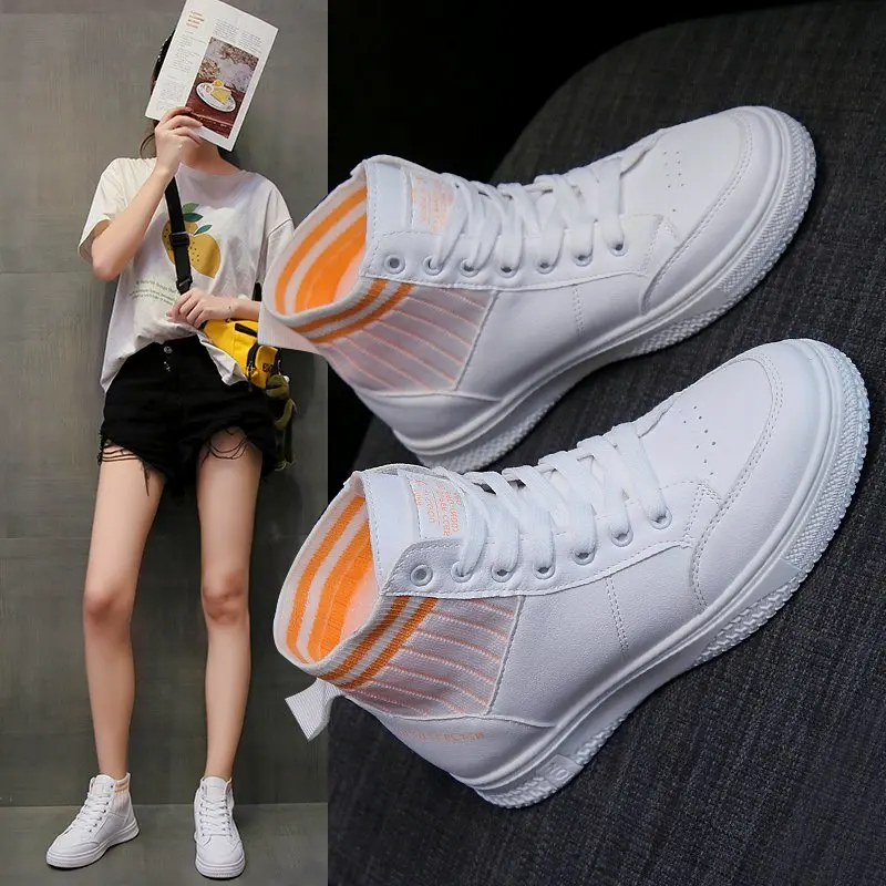 Новинка 2020 года Модные женские носки Высокие кроссовки Женская повседневная
