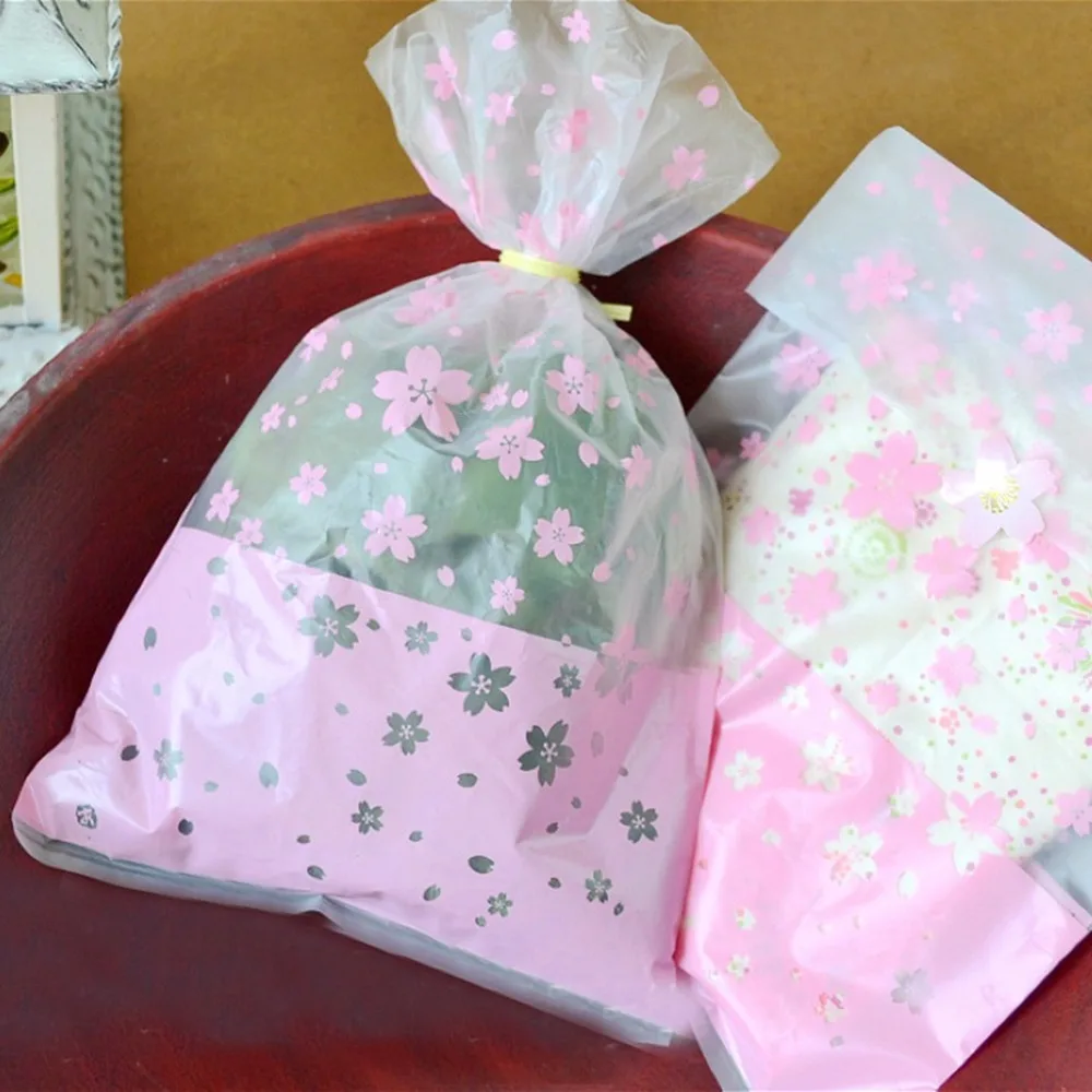 Пакеты для печенья из цветка вишни целлофановые пакеты закуски вечерние НКА