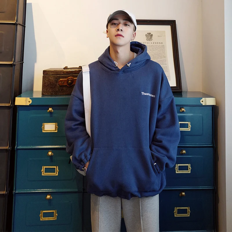 Ins 2019 весна осень уличная мода свободные хип хоп толстовки мужские спортивные