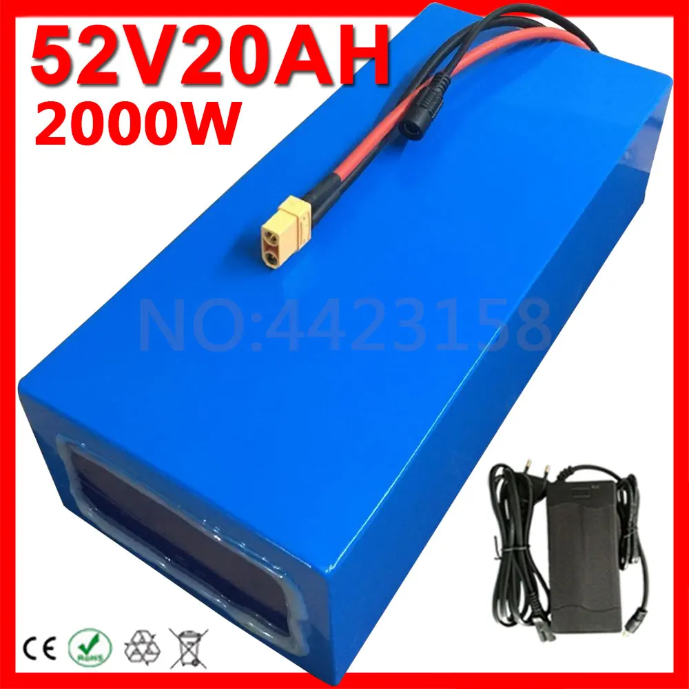 Литий ионный аккумулятор для электрического велосипеда 52 в 8 А 10 12 а 13 15 16 18 20 2000 Вт
