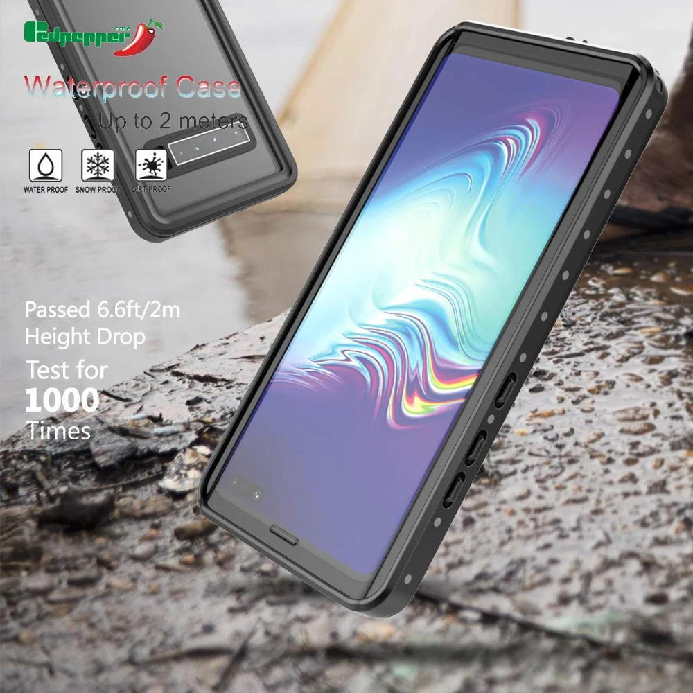 Чехол для Samsung Galaxy S10 5G оригинальный RedPepper Dot Plus прозрачная задняя крышка IP68