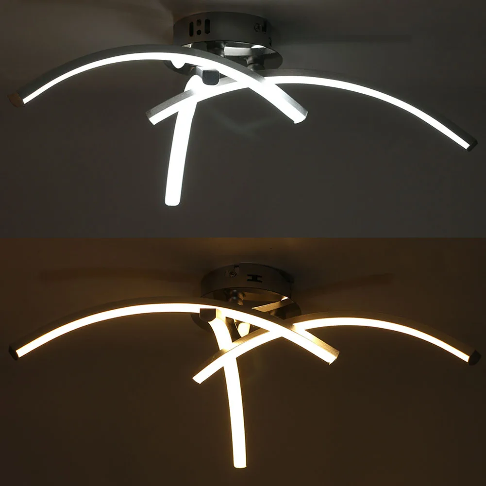 

Modern LED 3 Light Ceiling Lights Nickel Kitchen Living Bedroom Pendant Lamps