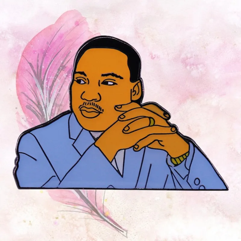 Эмалированная заколка MLK Jr. Day Black Power I'm a Dream в американской истории брошь с