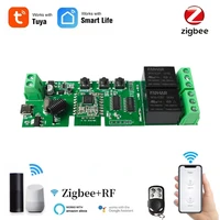 2ch dc7 32v tuya zigbee 3 0 wifi smart light switch relay module rf433 remote control alexa google home smart hub gateway bridge