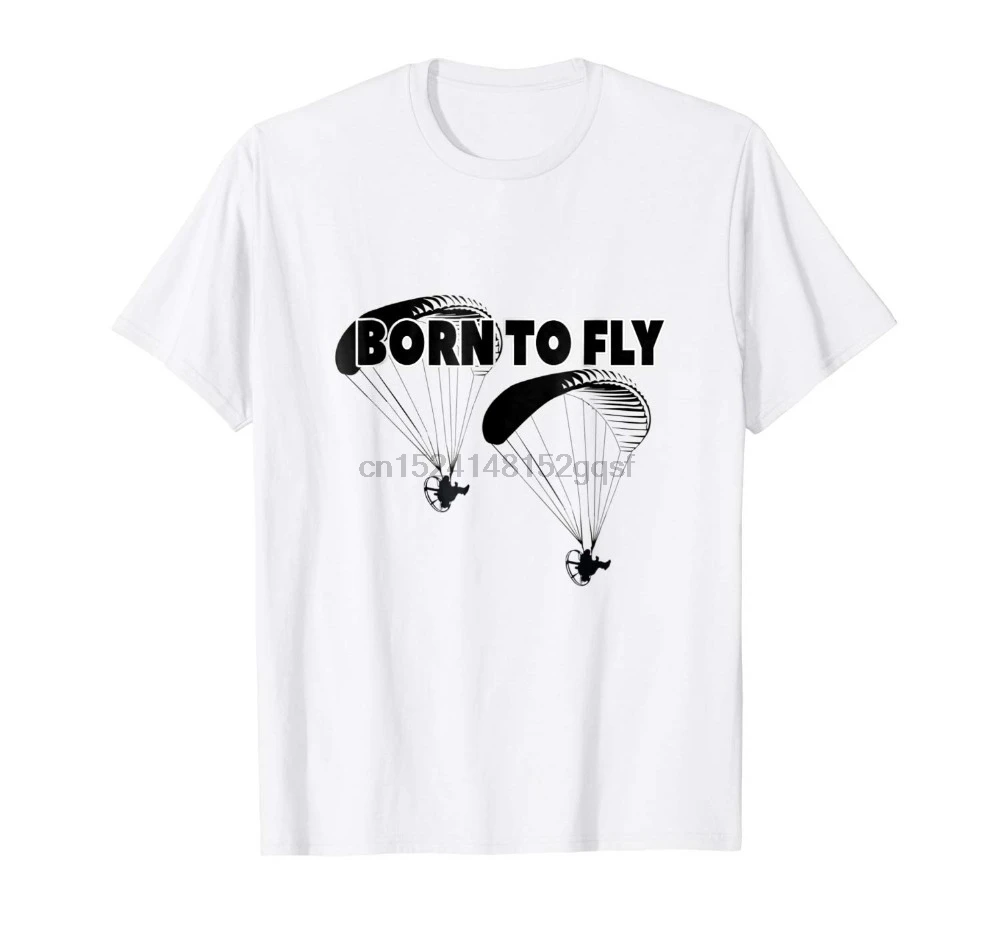Забавный Paramotor Paragliding Born To Fly новинка 2018 хит продаж летняя повседневная футболка с