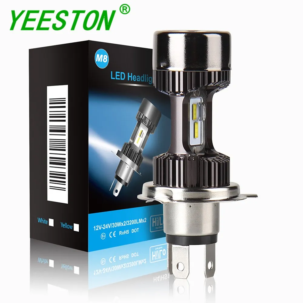 Автомобильный Rover H4 светодиодный Мото Светодиодный светильник 6000K 3200Lm