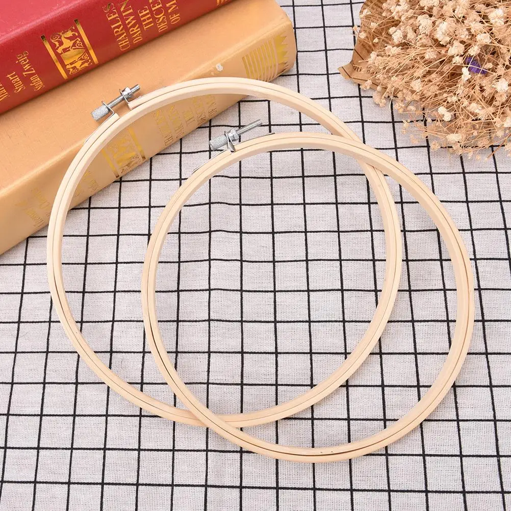 

1PCS Bamboo Frame Embroidery Hoop Ring DIY Needlecraft Cross Stitch Machine Round Loop Hand Household Sewing Tools 5Sizes
