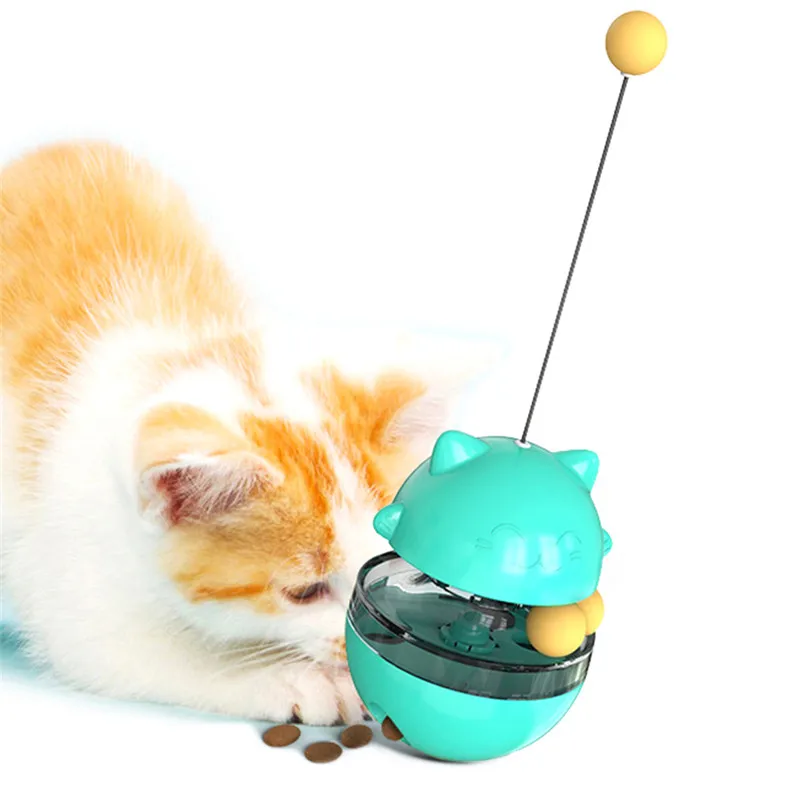 

Funny Cat Pet Toys Slow Leaking Food Ball Cat Educational Tumbler Food Dispenser