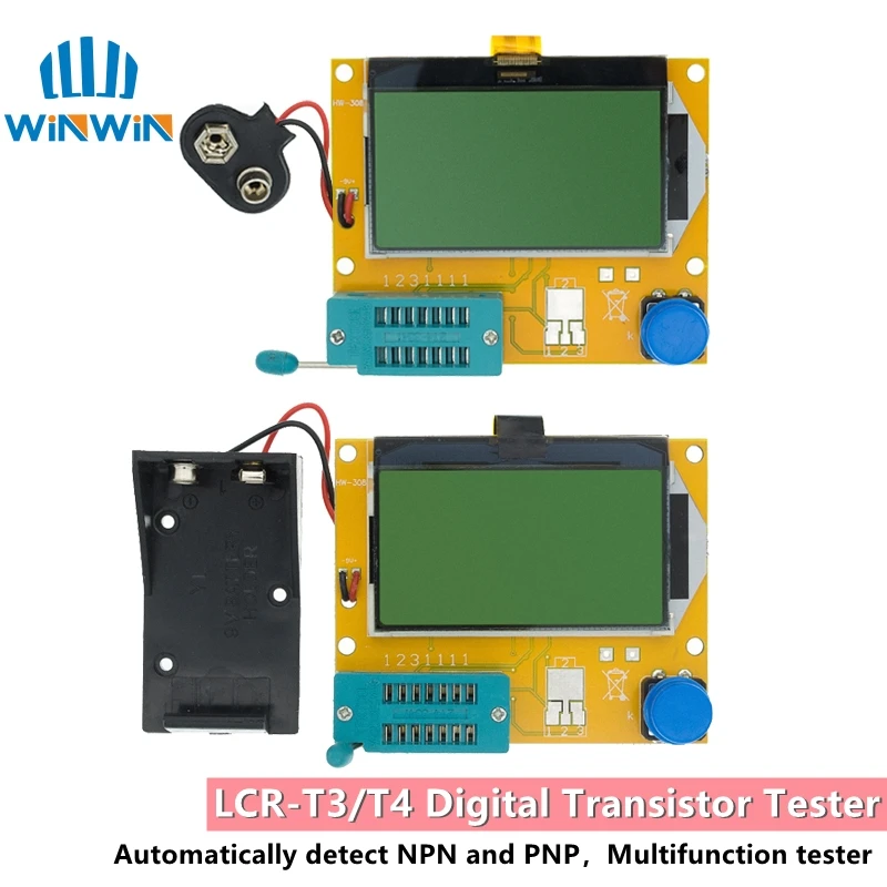 LCR T3 T4 12846 ЖК дисплей M328 цифровой прибор для проверки транзисторов метр Подсветка