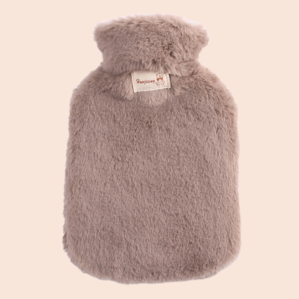 

800ml Hot Water Bottle Soft To Keep Warm In Winter Portable And Reusable Protection Plush Covering Washable And Leak-proof