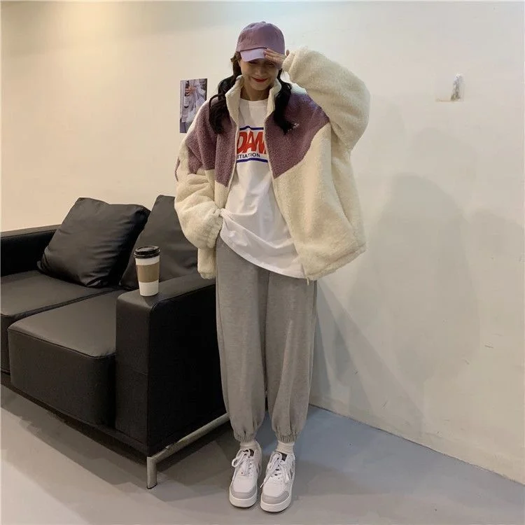 Женское бархатное пальто с длинным рукавом Повседневная теплая белая толстовка