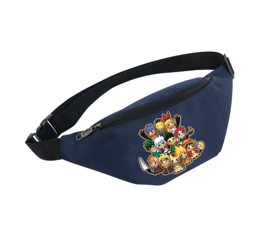

Anime Unisex Fanny Pack women Belt Waterproof Chest Handbag Waist Bag Ladies Waist Pack Belly Bags For Gintama