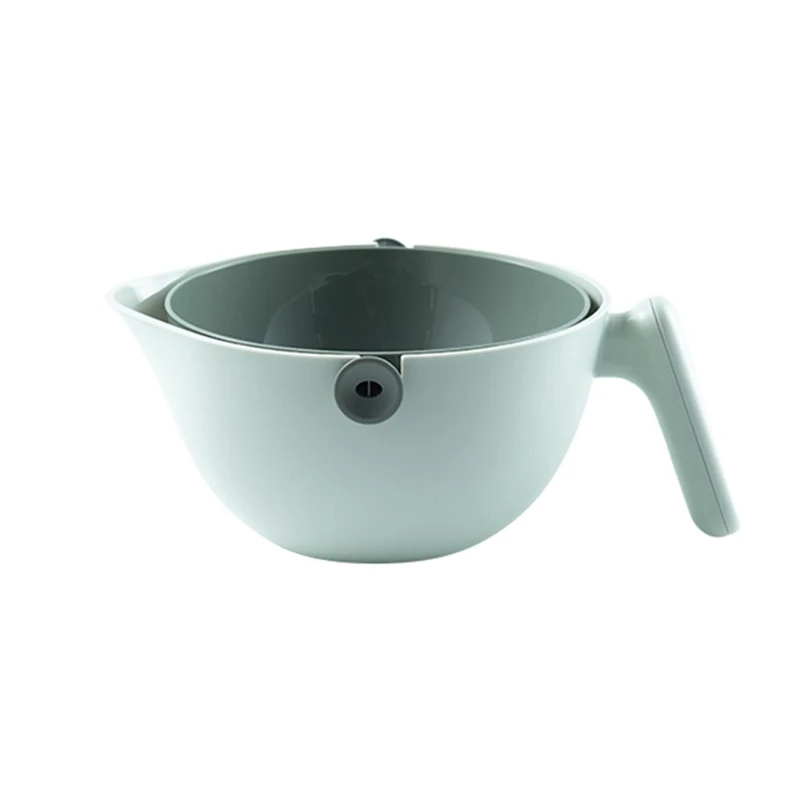 

Multifunctional 2 In 1 Handheld Storage Basket Drain Bowl Kitchen Vegetable Fruit Container Washing Basin Plastic Strainer Home