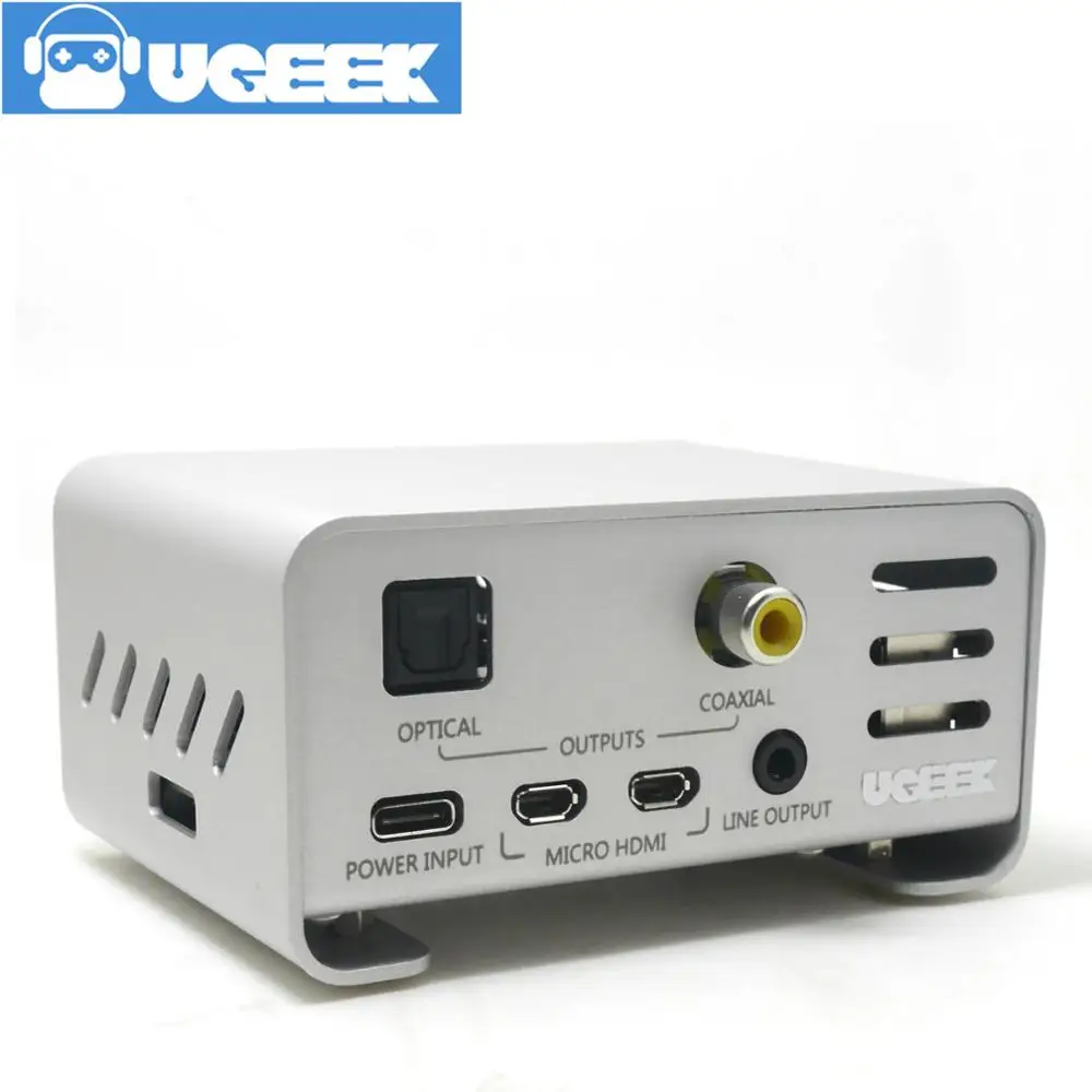 Алюминиевый корпус и UGEEK AOIDE Digi Pro работают с Raspberry Pi 4 Модель B/4B | DIY ваш HiFi плеер построить с Raspberry Pi