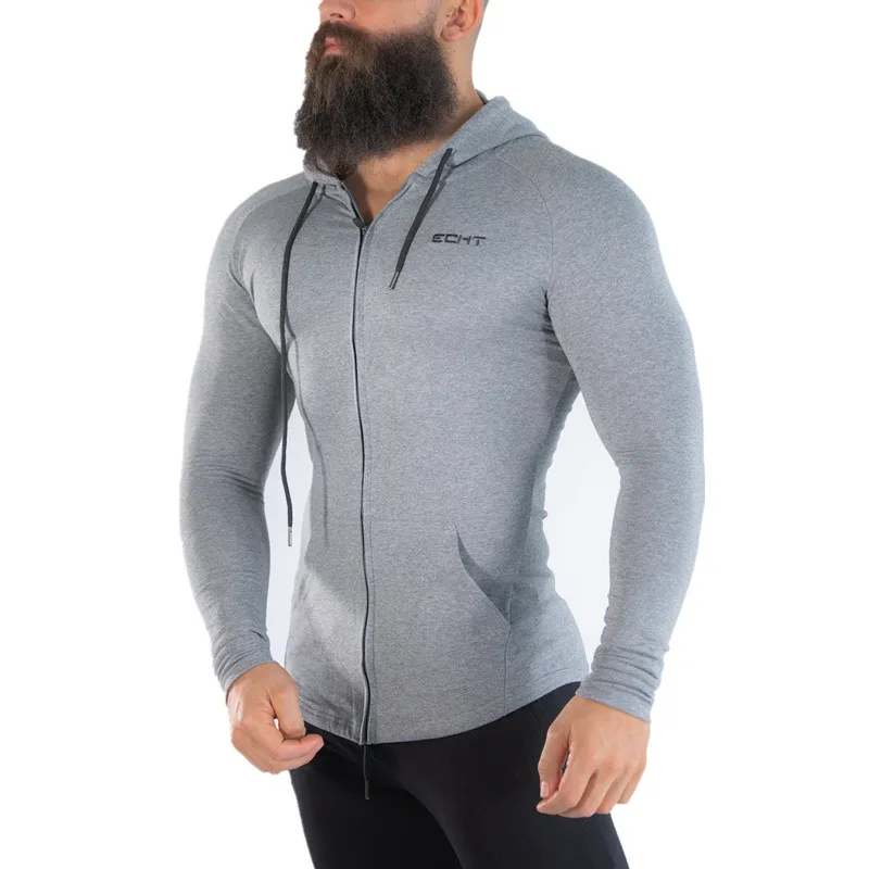 Толстовка мужская с капюшоном на молнии батальных размеров | Мужская одежда