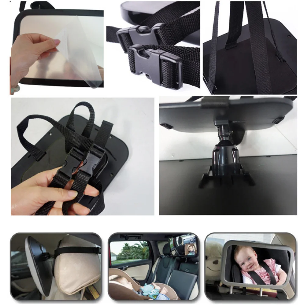 Car Adjustable Wide Rear Seat View Mirror for Baby/Child Safety Monitor Headrest High Quality Interior Styli | Автомобили и