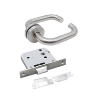 1 set stainless steel casement fire door handle lock cylinder lever latch security aisle single open buttons eccentric